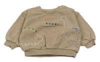 Hnedá mikina s dinosaurami M&S