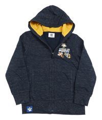 Tmavomodrá melírovaná prepínaci mikina s Paw Patrol a kapucňou C&A