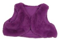 Fialová kožušinová podšitá vesta Dunnes