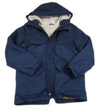 Tmavomodrá šušťáková zimná funkčná bunda s kapucňou Quechua