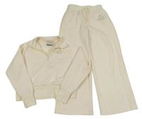 2set - Smetanová crop mikina s logem + wide leg tepláky KappaxPrimark