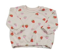 Světlerůžová mikina s jahodami Primark