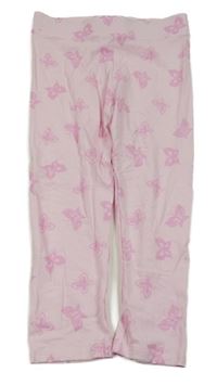 Ružové capri legíny s motýly Dunnes