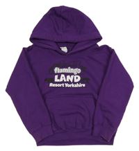 Fialová mikina so zvířaty a kapucňou AWDis