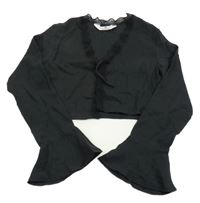 Čierne ľahké bolerko s čipkou H&M