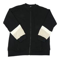 Čierno-béžovo-biela prepínaci mikina Tu