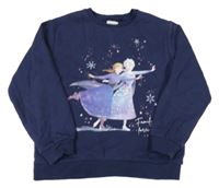 Tmavomodrá mikina s Frozen s flitrami C&A