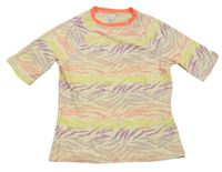 Smetanovo-farebné vzorované UV tričko M&S