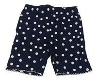 Tmavomodré bodkovaná é elastické kraťasy Kiki&Koko
