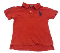 Červené polo tričko s logem Ralph Lauren