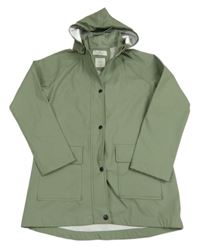 Khaki nepromokavá bunda s kapucí H&M