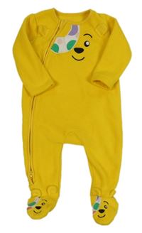 Žltý fleecový overal s Pudseym George