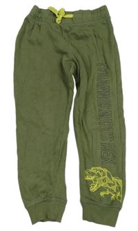 Khaki tepláky s dinem zn. H&M