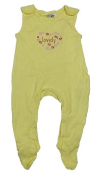 Žluté dupačky s nápisom Ergee