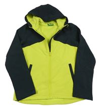 Tmavošedo-neonová softshellová bunda s kapucí Mountain Warehouse