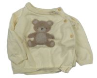 Smotanový sveter s medvěďom H&M