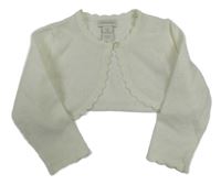 Biele trblietavé prepínaci pletené bolerko Monsoon