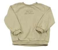 Svetlobéžová mikina s nápisom Tu