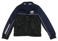 Tmavomodro-čierna športová prepínaci mikina