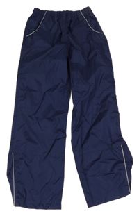 Tmavomodré šušťákové nepromokavé nohavice crane