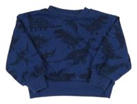 Tmavomodrá mikina s dinosaurami Matalan