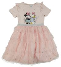 Světlerůžové šaty s tylovou sukní a Minnie Disney