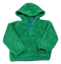Zelená chlpatá mikina s kapucňou Dunnes