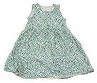 Zeleno-smotanové kvetované bavlnené šaty George