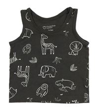 Antracitové tielko so zvieratkami Primark