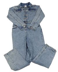 Svetlomodrý rifľový nohavicový overal Denim Co.