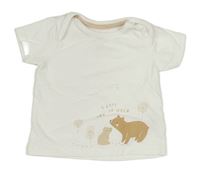 Bílé tričko s medvídky Mothercare