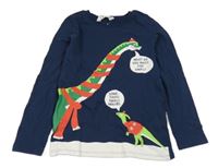 Tmavomodré triko s diny H&M