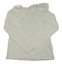 Bílé triko s tylový třpytivým límcem Dunnes Stores