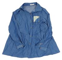 Modrá halenka s lamou Shein