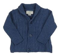 Tmavomodrý vzorovaný vlnený prepínaci sveter Chicco