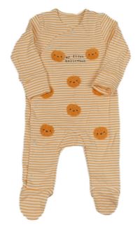 Bielo-oranžový pruhovaný overal s dýněmi George