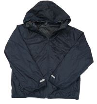 Tmavomodrá šušťáková jarná funkčná bunda s kapucňou Crivit