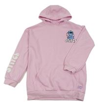 Světlerůžová šatová mikina se Stitchem a Angel a kapucí Primark