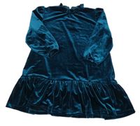 Petrolejové zamatové šaty Dunnes Stores