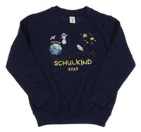 Tmavomodrá mikina s vesmírom