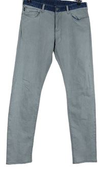 Pánské šedo-tmavomodré rifle Armani Jeans vel. 31