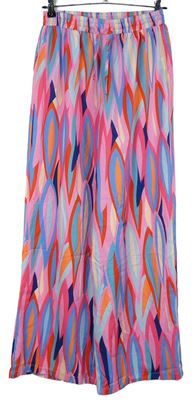 Dámske farebně vzorované palazzo nohavice