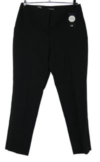 Dámske čierne tapered nohavice s pukmi Peacocks vel. 12S