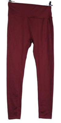 Dámské vínové sportovní funkční legíny 