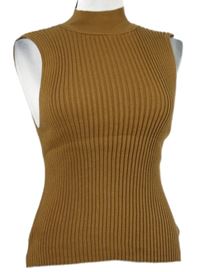 Nové - Dámský béžový žebrovaný pletený top Primark 