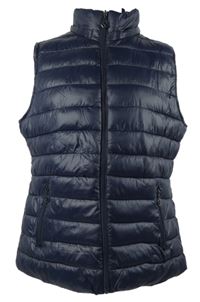 Dámská tmavomodrá šusťáková zateplená vesta Mitno