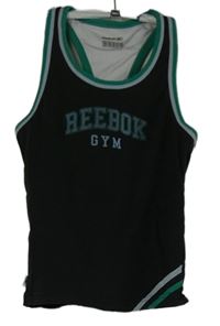 Dámský černo-zelený top s logem Reebok 