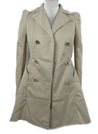 Dámský pudrový sakový kabát s gombíky 