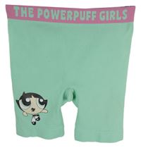 Dámske mátové rebrované elastické kraťasy s obrázkem The Powerpuff girls
