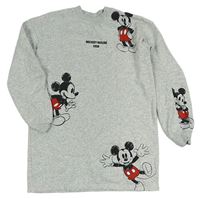 Šedá melírovaná mikina - Mickey Mouse zn. H&M